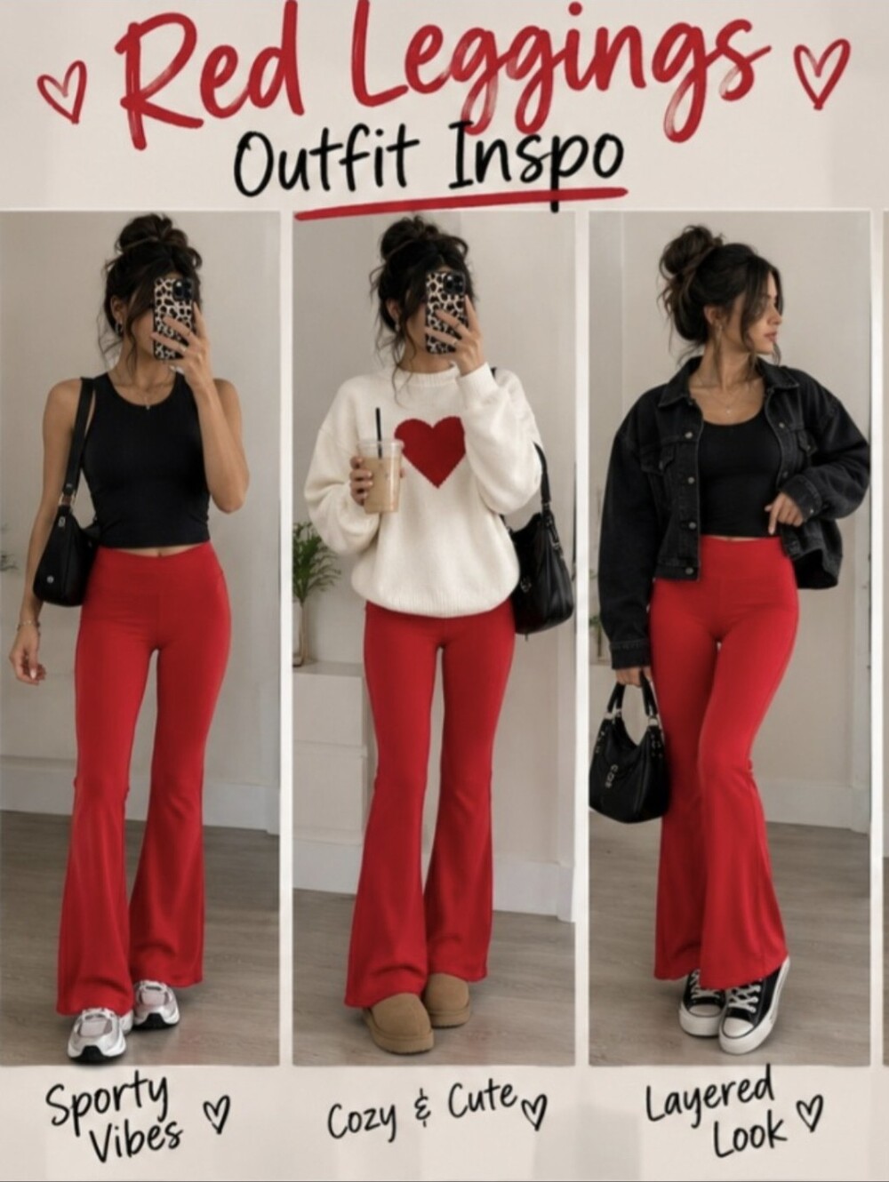 wild fable Red Boot-Cut Flare Leggings